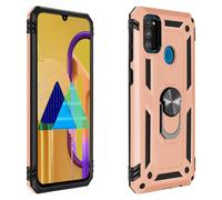 Coque Galaxy M31 / M30s / M21 Antichoc Bi-matière Bague Support Vidéo Rose Gold