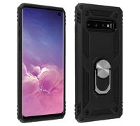 Coque Galaxy S10 Bi matière Rigide et Souple Bague Support Vidéo noir
