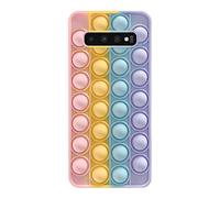 Coque Galaxy S10 Housse,Cas de téléphone de Jouets sensoriels Anti-Stress, Coque Pop-It Fidget,Push Bubble Sensory Fidget Toy,Souple en Silicone Antichoc Coque de Protection