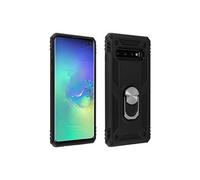 Coque Galaxy S10 Plus Bi matière Rigide et Souple Bague Support Vidéo noir