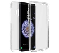 Avizar Coque Galaxy S9 Protection Silicone + Arrière Polycarbonate Transparent