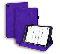 Coque Galaxy Tab S5e, Lspcase Etui Tab S5e Motif Mandala Fleu Housse en Cuir Stand Support et Carte de Slot Portefeuille Folio Coque avec Porte-stylo pour Samsung Galaxy Tab S5e SM-T720 SM-T725 Violet