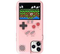 Coque Gameboy pour iPhone 13 Pro Max avec 36 Jeux Classiques FONGWAN Etui de Protection -Rose Rose G