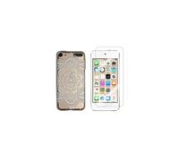 Coque Gel imprimée solide et résistante + 1 film en verre trempé transparent résistant (Rosace Blanche) pour iPod Touch 5, Touch 6
