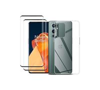 NOVAGO Compatible avec OnePlus 9 Pro 5G /1+9 Pro 5G -Pack Complet- Coque Souple Ultra Résistante + 2 Films de Protection écran en Verre trempé 3D incurvé