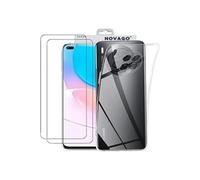 NOVAGO Compatible avec Honor 50 Lite -Pack Complet- Coque Souple Résistante Transparente + 2 Films vitre Protection écran Verre trempé 0.33 mm 9H