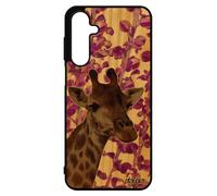 Coque Girafe Pour Pour Samsung Galaxy A16 4g 5g Bois Silicone Nature Savane Design Case Etui Rigide Tachet¿ Rose Afrique Animal Dessin De