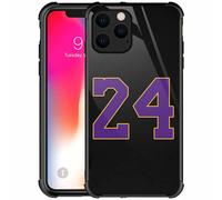 Coque Goodsprout compatible avec iPhone 13, noire, 24 Jersey, violet, jaune, motif incroyable, coque arri re rigide en PC antichoc et anti-rayure