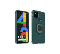 Coque Google Pixel 4A Flexible Antichoc Bague Métallique Support Vidéo Vert
