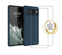 Evetane Coque pour Pixel 6 Antichoc Bleu Marine + 2 vitres