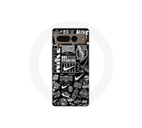 Coque Maniacase pour Google Pixel 7 Pro Nike air logo Graffiti Noir et blanc