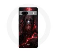 Coque de téléphone - MANIACASE - Google Pixel 7a - Silicone - Noir - Itachi Uchiwa Anime 3D