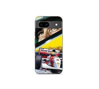 Coque de téléphone - MANIACASE - Google Pixel 8a - Ayrton Senna - Silicone TPU - Noir
