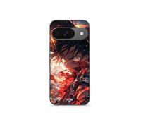 Coque Google Pixel 9 One piece Luffy énervé art manga anime copie