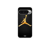 Coque Google Pixel 9 Pro Jordan logo 23 nike basketball couleur dorée