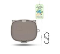 Coque Gris Transparente pour JBL Sense Lite, Protection TPU Anti-Choc | Inclus Dragonne & Mousqueton en 8 | Housse de Protection Souple Anti-Rayures et Anti-Chute pour Boîtier de Charge Écouteurs
