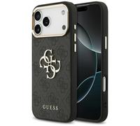 Coque Guess 4G Big 4G Classic Logo pour iPhone 17 Pro Max Noir Or