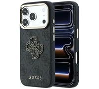 Coque Guess 4G Big Resin Logo pour iPhone 18 Pro Max / 17 Pro Max, noire