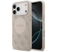 CG MOBILE Guess 4G Circle Classic Logo compatible avec MagSafe Coque pour iPhone 17 Pro Max (rose)