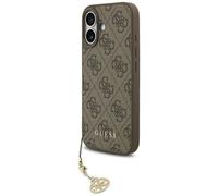 CG MOBILE Guess 4G Collection Charms Compatible avec MagSafe Coque pour iPhone 17 (Marron)