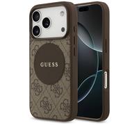 Coque Guess 4G Circle Classic Logo MagSafe pour iPhone 17 Pro Marron