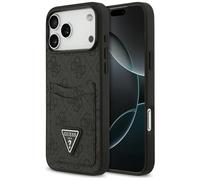 Coque Guess 4G Double Card Triangle pour iPhone 17 Pro Max Noir