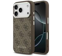 Coque Guess 4G Logo Classique MagSafe pour iPhone 17 Pro Marron