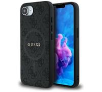 Coque Guess 4G Ring Classic Logo MagSafe pour iPhone 16e (noir)