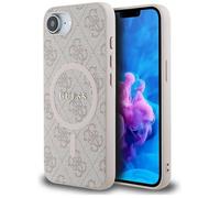 Coque Guess 4G Ring Classic Logo MagSafe pour iPhone 16e (rose)