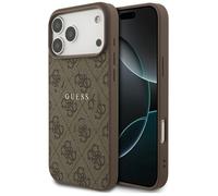 Coque Guess 4G Ring Classic Logo MagSafe pour iPhone 17 Pro Max - Brown