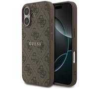 CG MOBILE Guess 4G Ring Classic Logo Compatible avec MagSafe Coque pour iPhone 17 (marron)
