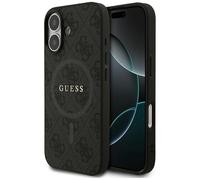 Coque Guess 4G Ring Logo Classique MagSafe Étui pour iPhone 17 Noir