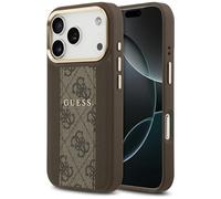 Coque Guess 4G Stripe MagSafe pour iPhone 17 Pro Marron
