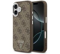 Coque Guess 4G Triangle Logo MagSafe pour iPhone 17 Marron