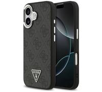 CG Mobile Coque Guess 4G Logo triangulaire compatible MagSafe pour iPhone 17 noir/argent