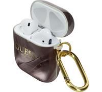 Coque GUESS AirPods Silicone Motif Marbre Noir