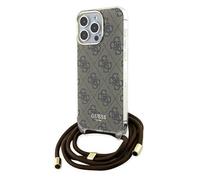 Coque Guess bandoulière marron imprimée 4G pour iPhone 15 Pro Max