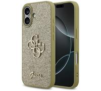 Coque Guess Fixed Paillettes Big 4G pour iPhone 17 Or