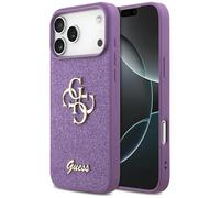 Coque Guess Fixed Paillettes Big 4G pour iPhone 17 Pro Max Lilas
