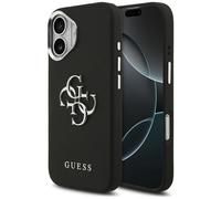 CG MOBILE Guess Grained Grand logo classique 4G Coque pour iPhone 17 (noir)