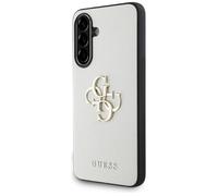 Coque Guess Grained Big 4G Logo Small Classic Logo pour Samsung Galaxy A56 5G (beige)