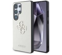 Coque Guess Grained Big 4G Logo Small Classic Logo pour Samsung Galaxy S25 Ultra (beige)