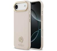 Coque Guess Grained Strass Logo MagSafe pour iPhone 17 Air Rose