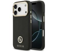 Coque Guess Grained Strass Logo MagSafe pour iPhone 17 Pro - Black
