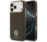 Coque Guess Grained Strass Logo MagSafe pour iPhone 17 Pro Max Marron