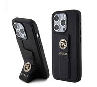 Étui Guess pour iPhone 15 Pro Max 6.7 noir étui rigide Grip Stand 4G Saffiano Strass
