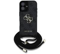 Coque Guess Hardcase 4G Big Logo avec cordon pour iPhone 16 Plus - Black
