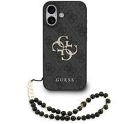 Coque Guess Hardcase 4G Classic Logo avec dragonne de perles pour iPhone 17 - Black