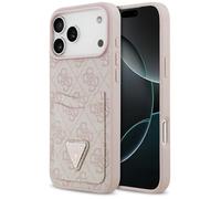 Coque Guess Hardcase 4G Double Card Triangle avec porte cartes pour iPhone 17 Pro Max - Pink