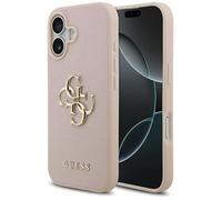 Étui Guess Grained Big 4G & Classic Logo pour iPhone 17 rose